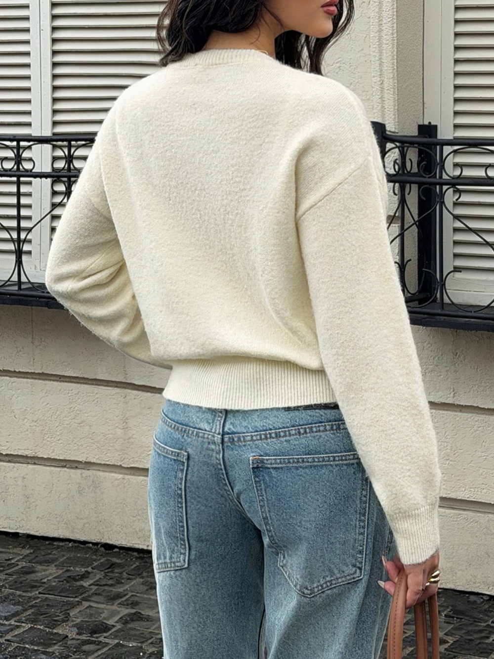 Button-Down Dropped Shoulder Cardigan - Picture 5 of 6
